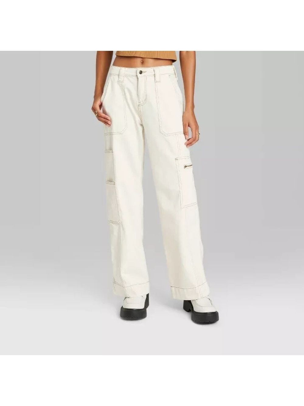 Size 2 Ladies Wild Fable Cream Women's Jeans